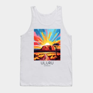 A Pop Art Travel Print of Uluru / Ayers Rock - Australia Tank Top